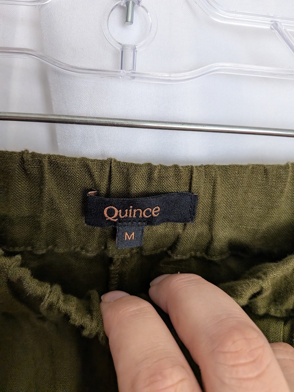 Quince Olive 100% European Linen Tapered Ankle Pants Size Medium - Picture 4 of 7